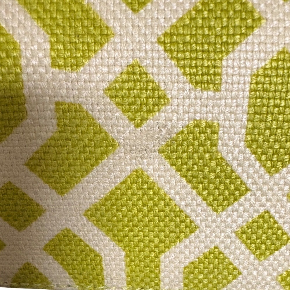 Spartina 449 Heyward Dixie Hobo Bag Lime Green White Geometric Leather Tan Strap - Picture 11 of 11